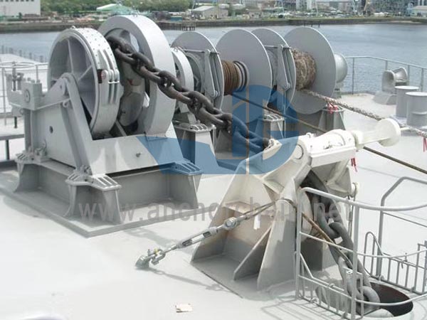 Treuil d'amarrage de guindeau combiné hydraulique de poussoir de câble double
