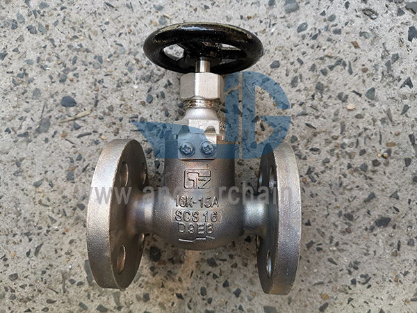 Vannes angulaires en acier inoxydable JIS F 7302 5K SCS16