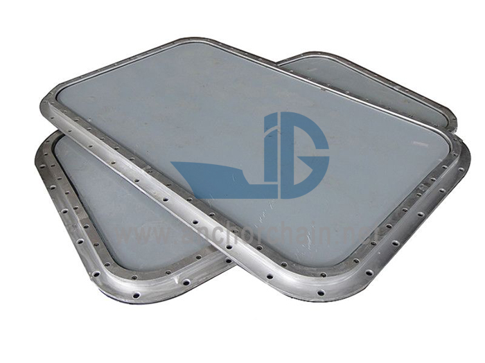 Fenêtre rectangulaire fixe boulonnée en aluminium marin pour la timonerie