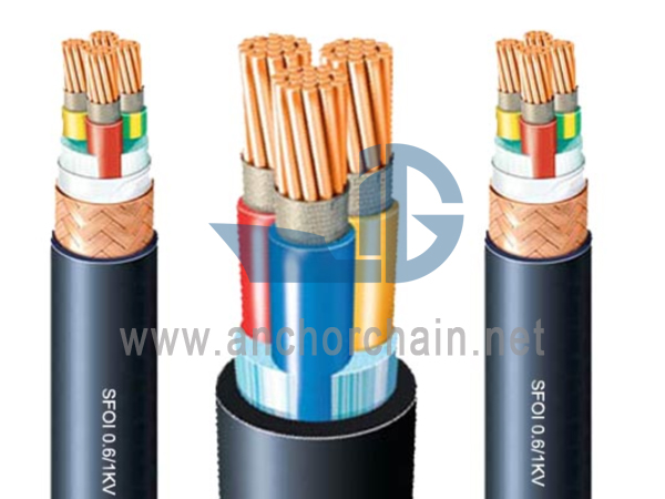 Câble d'alimentation de bord de navire résistant au feu SFOI 0.61KV