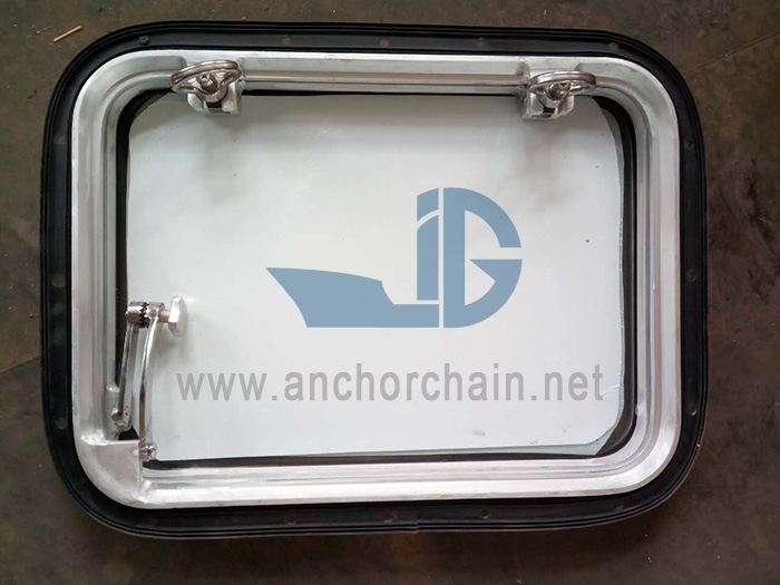 Fenêtre rectangulaire fixe en aluminium pour navire