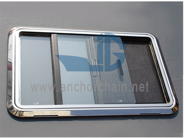 Fenêtre coulissante à trois volets en aluminium pour yacht