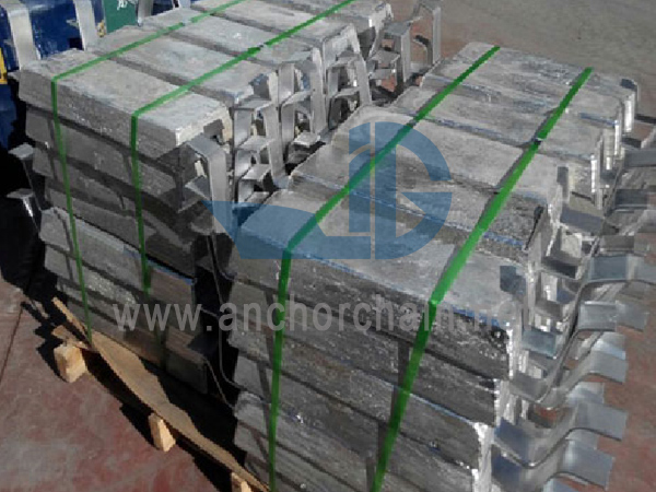Anode en zinc pour réservoir d'eau de ballast